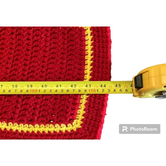 Handmade Crocheted Granny Square Afghan Sofa Throw Retro - Picture 5 of 6